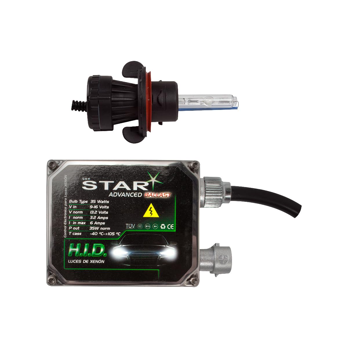 Juego Xenon Iluminacion Hid H13 35W 12V Alta Y Baja Star Qbh Star H13 Hid