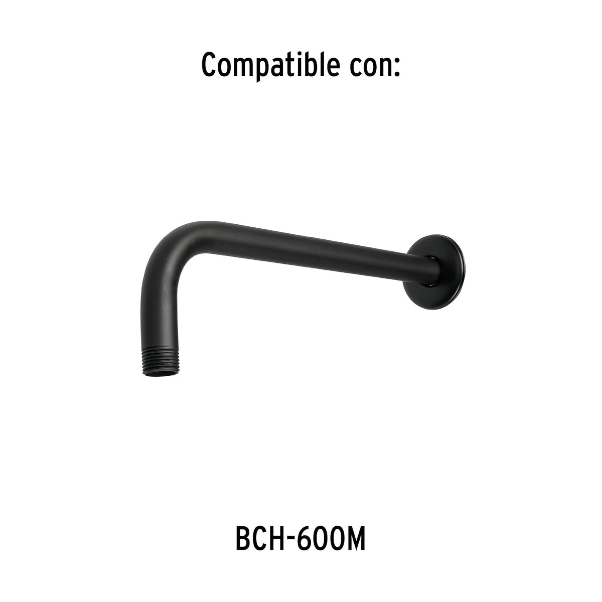 Foset Aqua R-404SM Regadera cuadrada ABS 6" acabado negro mate sin brazo