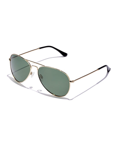 HAWKERS Lentes de Sol HAWK para hombre y mujer - Verde Polarizado, Oro Ct - Verde