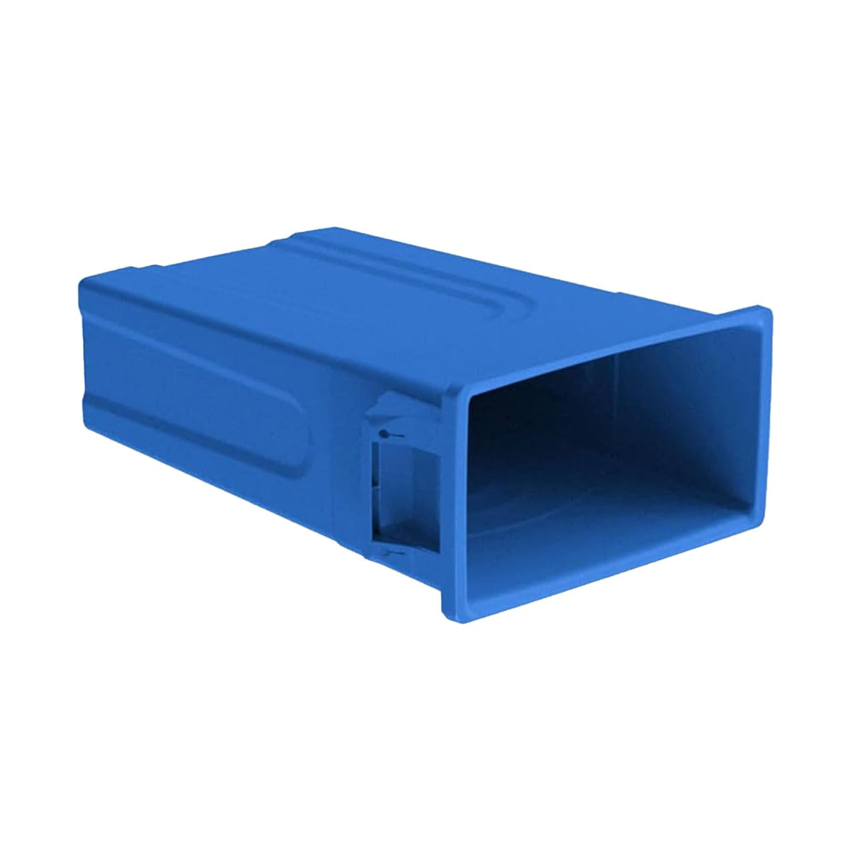 United Solutions Highboy Contenedor de reciclaje, 23 galones, perfil delgado que ahorra espacio y fácil extracción de bolsas para uso en interiores o exteriores, reciclaje azul