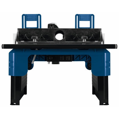 Bosch RA1141 - Mesa de enrutador portátil | Tablero de MDF laminado con montaje Easy Click, valla alta, doble plumaje para fresadoras de carpintería