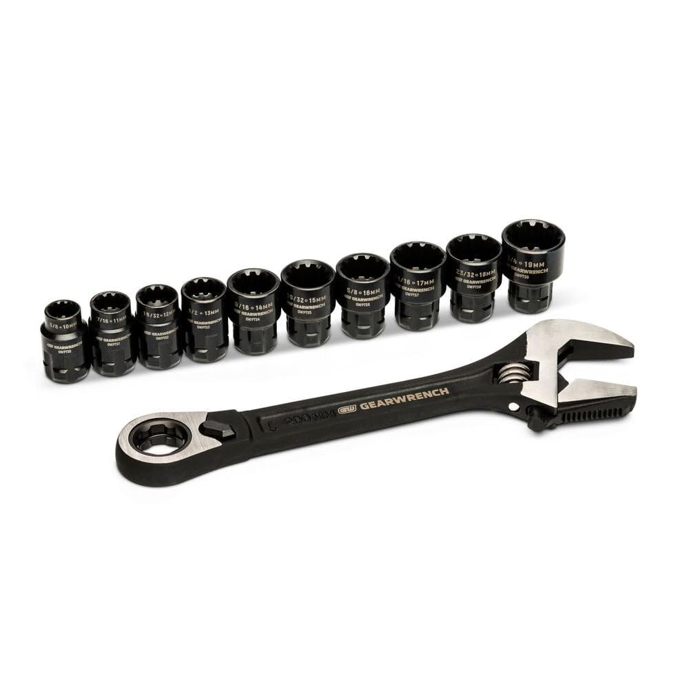 GEARWRENCH - Juego de llaves ajustables de paso a través de 11 piezas | GWPTAW8