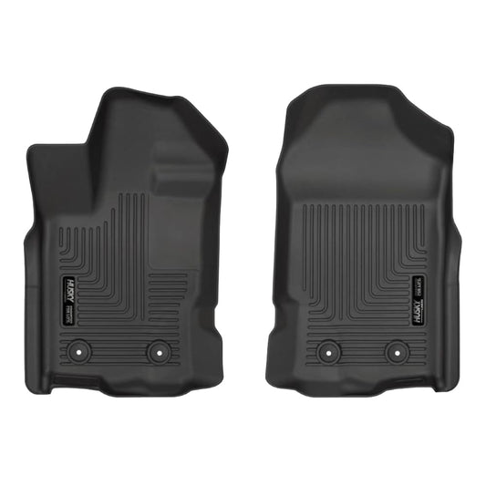 Husky Liners 13411 Weatherbeater Alfombrillas Goma Fila Delantera 2 Piezas Negro para Ford Ranger SuperCrew/SuperCab 19-23