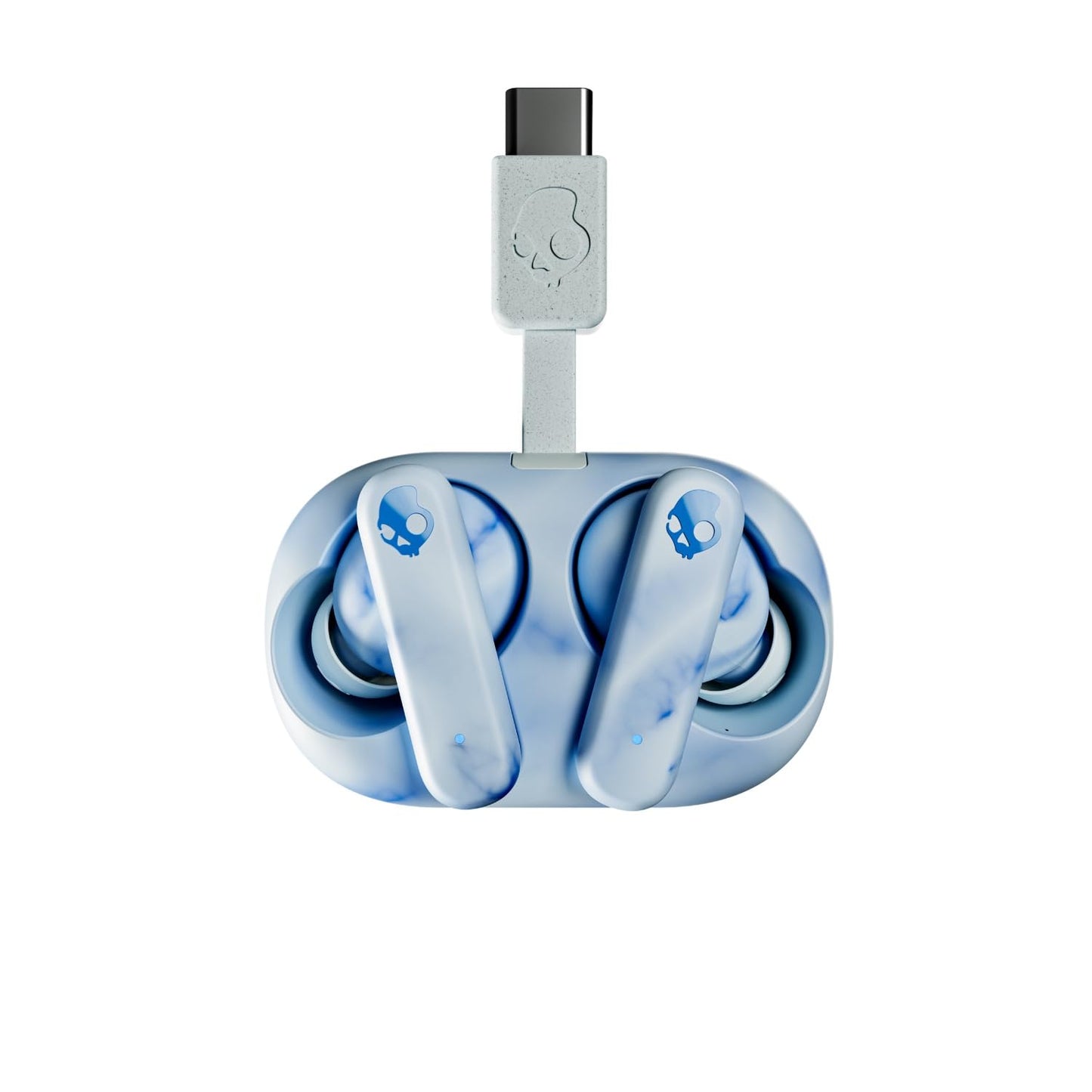 Skullcandy EcoBuds Auriculares In-Ear Inalámbricos, 8h de Autonomía, Estuche de Carga sin Batería, Micrófono, Compatibles con iPhone Android y Dispositivos Bluetooth, Glacier
