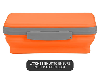 It's Academic Flexi - Caja de almacenamiento con tapa, diseño plegable para manualidades y material escolar, color naranja