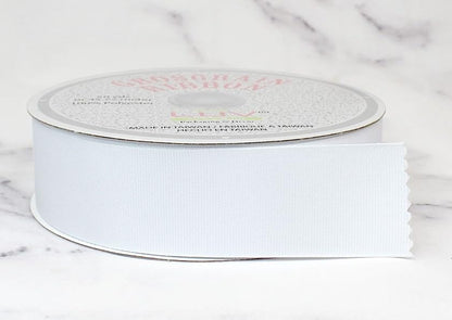 Creative Ideas Solid Grosgrain Ribbon, 1-1/2-Inch by 50-Yard, White