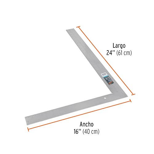 Truper E-16X24, Escuadra para cantero, cantos rectificados, 16"x24"