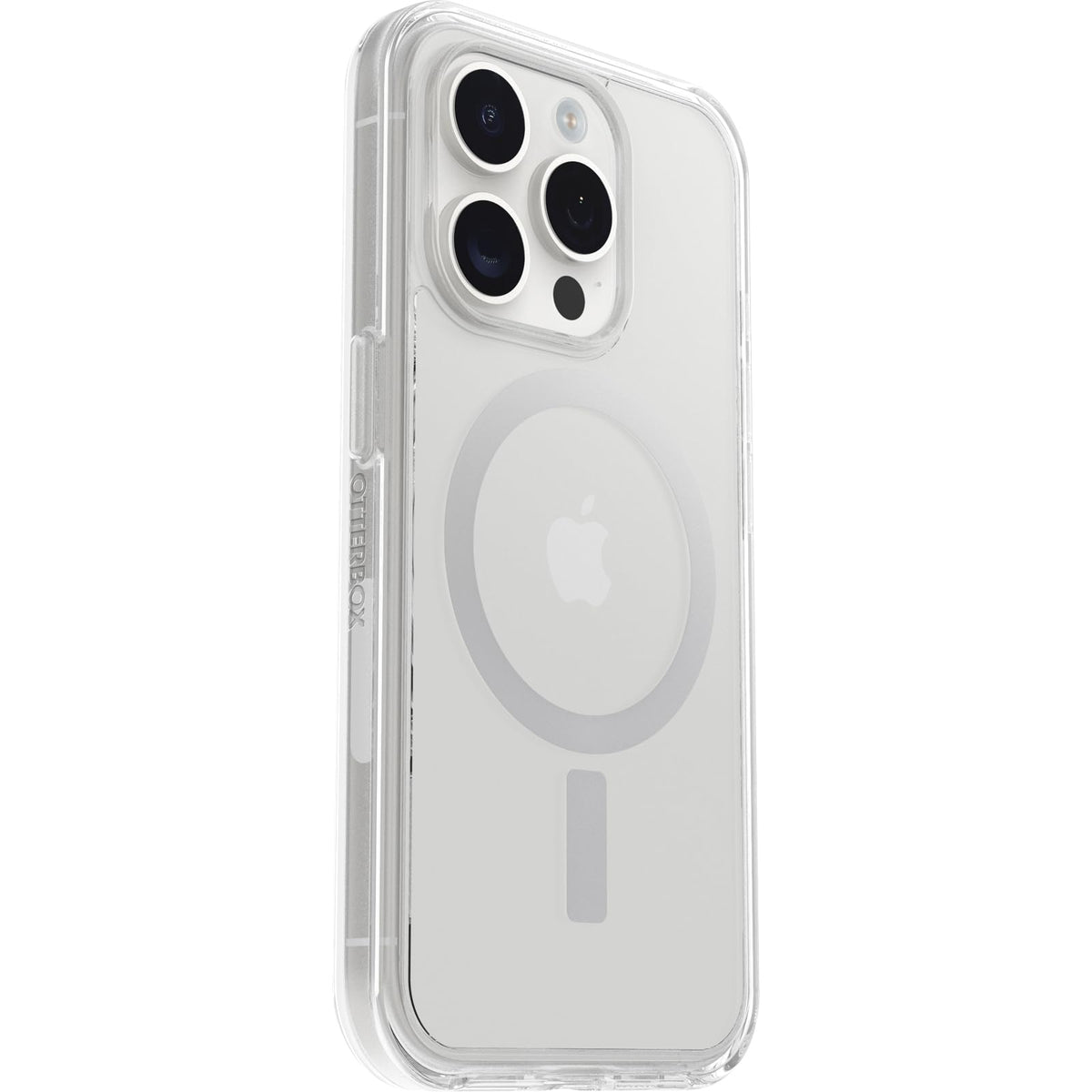 OtterBox - Funda transparente para iPhone 15 Pro (solo para iPhone 15) serie Symmetry (transparente), se ajusta a MagSafe, ultra elegante, bordes elevados que protegen la cámara y la visualización (se