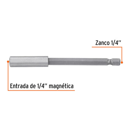 Truper Expert PUDE-9100, Estuche con 5 extensiones de 100 mm magnéticas