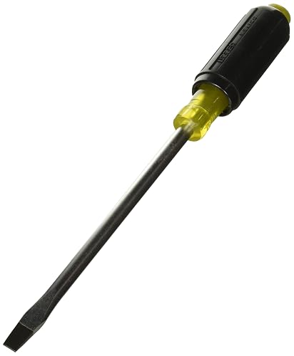 Urrea 9408 Destornillador con mango cushion grip, punta plana barra redonda 3/8" x 8"