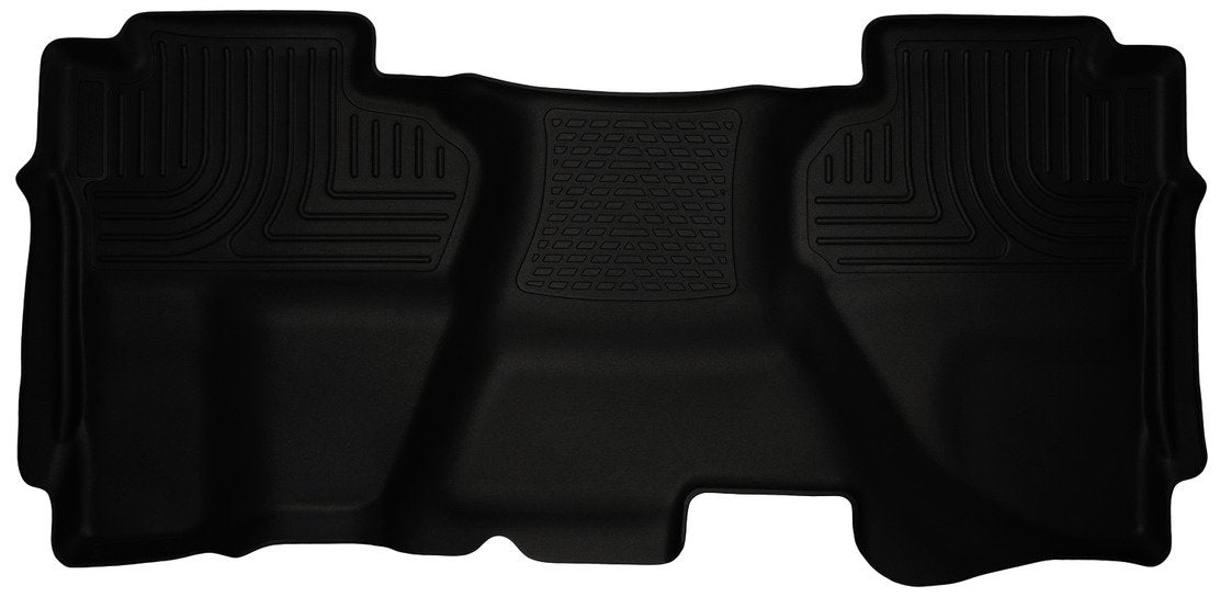 Husky Liners Weatherbeater - Alfombrillas para Chevrolet Silverado y GMC Sierra 1500, 2500, 3500 Extended Cab de 2007-2013 (Solo Cobertura Completa) | 2ª Fila, 1 Pieza Negro - 19191 - Cabina extendida - Weatherbeater 2nd Seat Floor Mat (Full Coverage) - N
