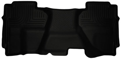 Husky Liners Weatherbeater - Alfombrillas para Chevrolet Silverado y GMC Sierra 1500, 2500, 3500 Extended Cab de 2007-2013 (Solo Cobertura Completa) | 2ª Fila, 1 Pieza Negro - 19191 - Cabina extendida - Weatherbeater 2nd Seat Floor Mat (Full Coverage) - N