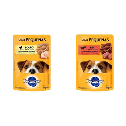 Pedigree Sobres para Perro Raza Pequeña Sabor Pollo, 24 pzas - Alimentos + Alimentos para mascotas,10227883