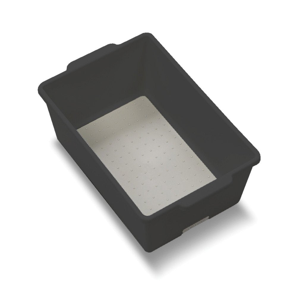 Madesmart Classic Collection - cubeta profundo pequeño sin BPA para soluciones de almacenamiento de alta resistencia con pies de goma antideslizantes, 11 x 17 pulgadas, granito