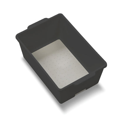 Madesmart Classic Collection - cubeta profundo pequeño sin BPA para soluciones de almacenamiento de alta resistencia con pies de goma antideslizantes, 11 x 17 pulgadas, granito