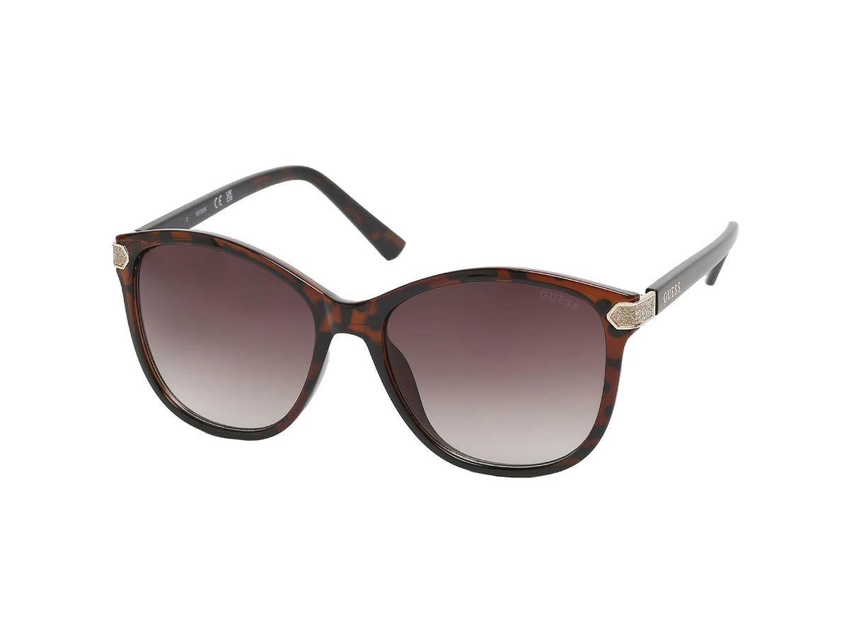 GUESS GU00178 - anteojos de sol aviador para mujer, color Habana oscura, 57 mm, Habana oscuro, 57mm