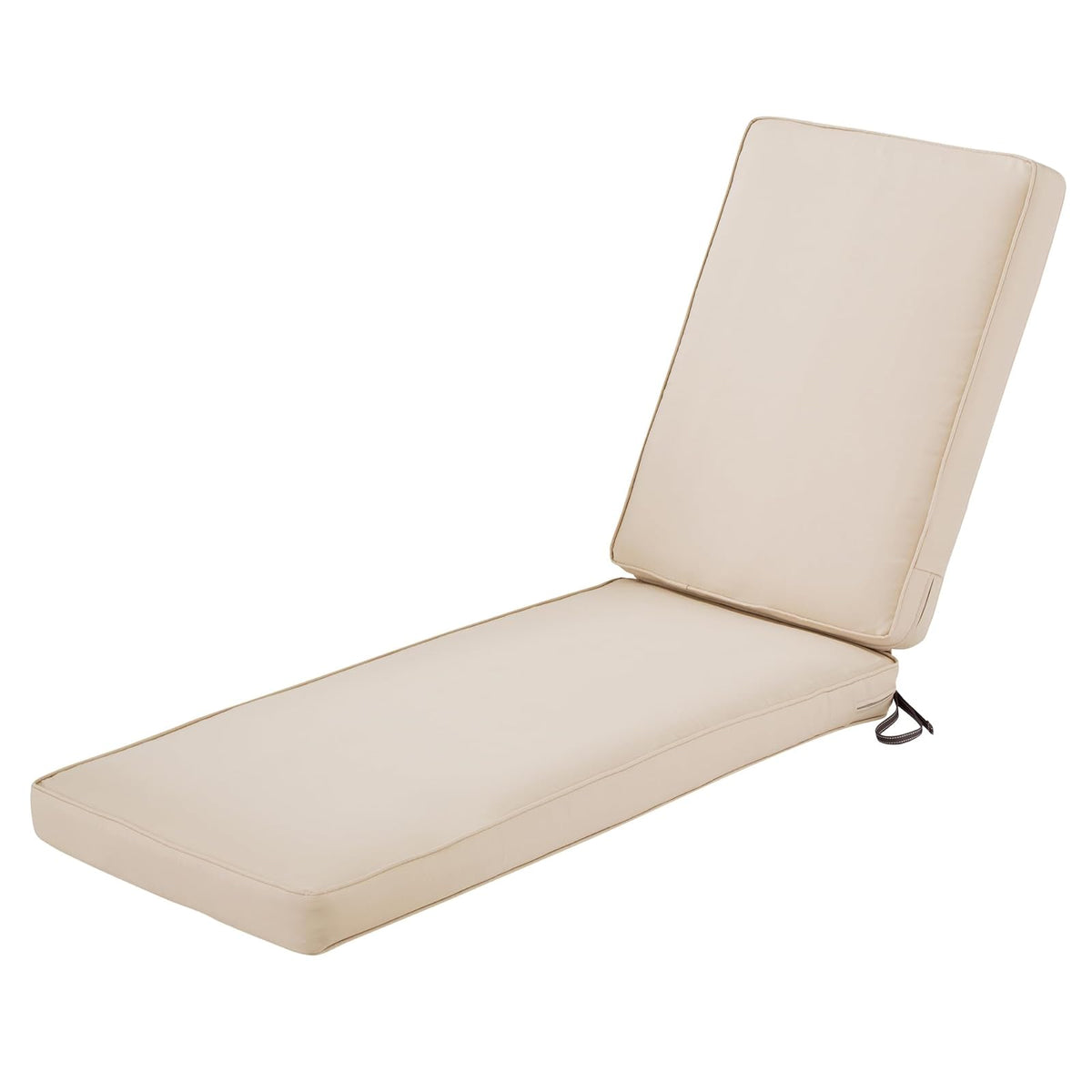 Classic Accessories Montlake Chaise - Cojín de espuma y funda antideslizante, Beige antiguo, 80 in L x 26 in W x 3 in T