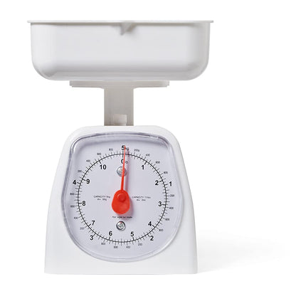 hand2mind 21260 Báscula de plataforma analógica de doble dial, báscula de 5 kg, básculas de cocina, básculas de pesaje, para profesores de primaria, material para profesores, material escolar