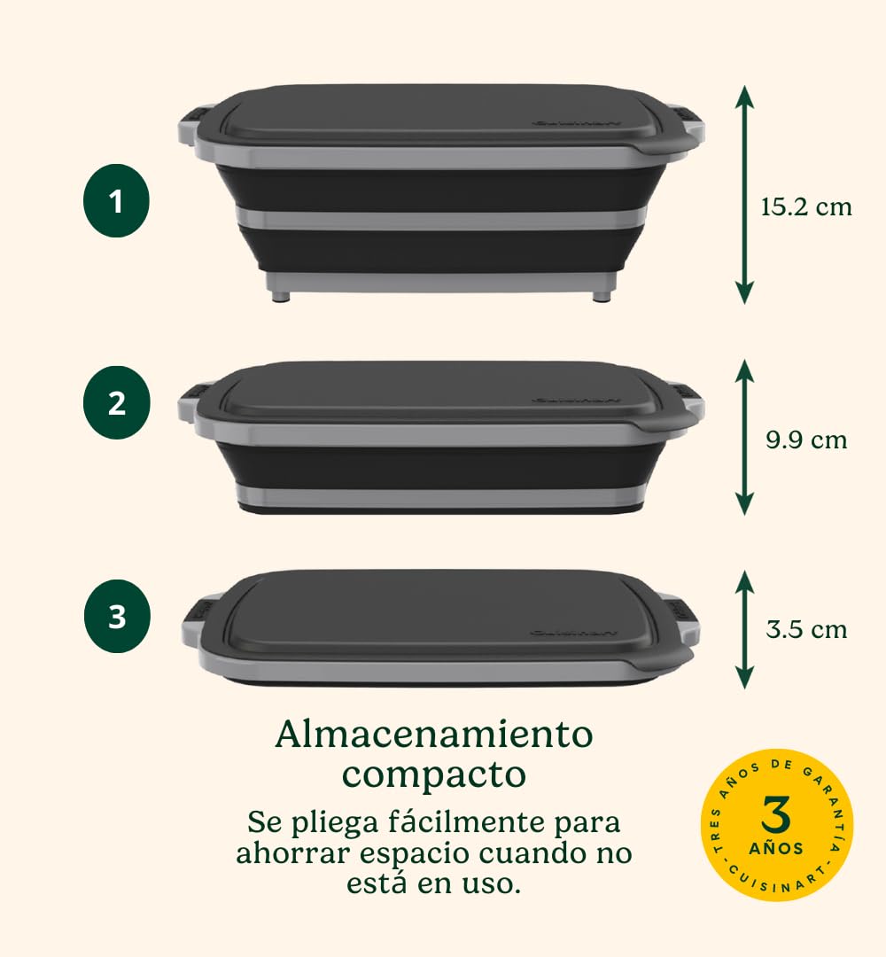 Cuisinart Recipiente Expandible Multiusos 4 en 1 Outdoors | Recipiente Multiusos,Capacidad de hasta 11.3 L,Diseño versátil,Tapa que se convierte en charola para servir