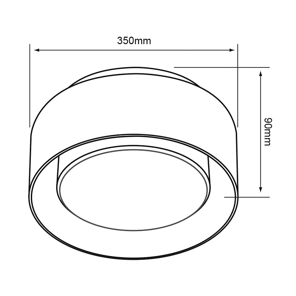 Tecnolite Lámpara LED de Techo, Lámpara para Sobreponer en Techo, Base E27 x 2, Color Negro Mate / Cobre