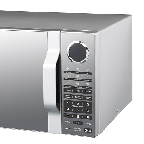 GE - Horno de microondas 0.7 cu.ft. Espejo Appliances, Espejo, Plateado - MGE07SEJ