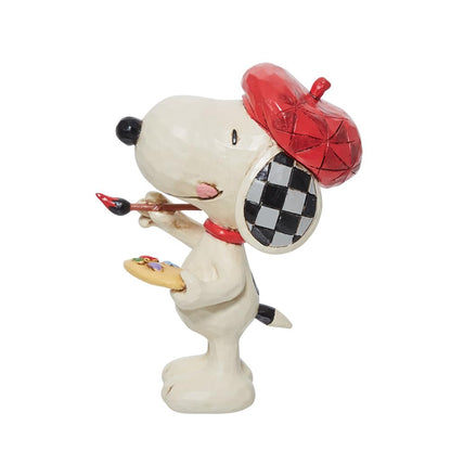 Enesco Peanuts by Jim Shore Snoopy Artist Figura en Miniatura, 3.25 Pulgadas, Multicolor