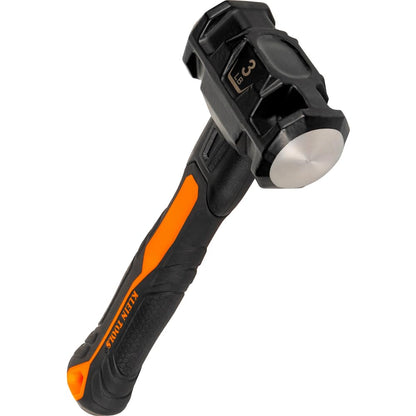 Klein Tools H80693 - Martillo de doble cara de 3 libras con mango de fibra de vidrio, diseño resistente a los golpes para golpes y demolición, incluye agujero para cordón
