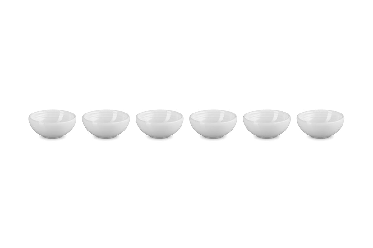 Le Creuset - Juego de 6 cuencos de Vancouver, 2 onzas, color blanco