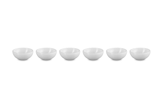 Le Creuset - Juego de 6 cuencos de Vancouver, 2 onzas, color blanco