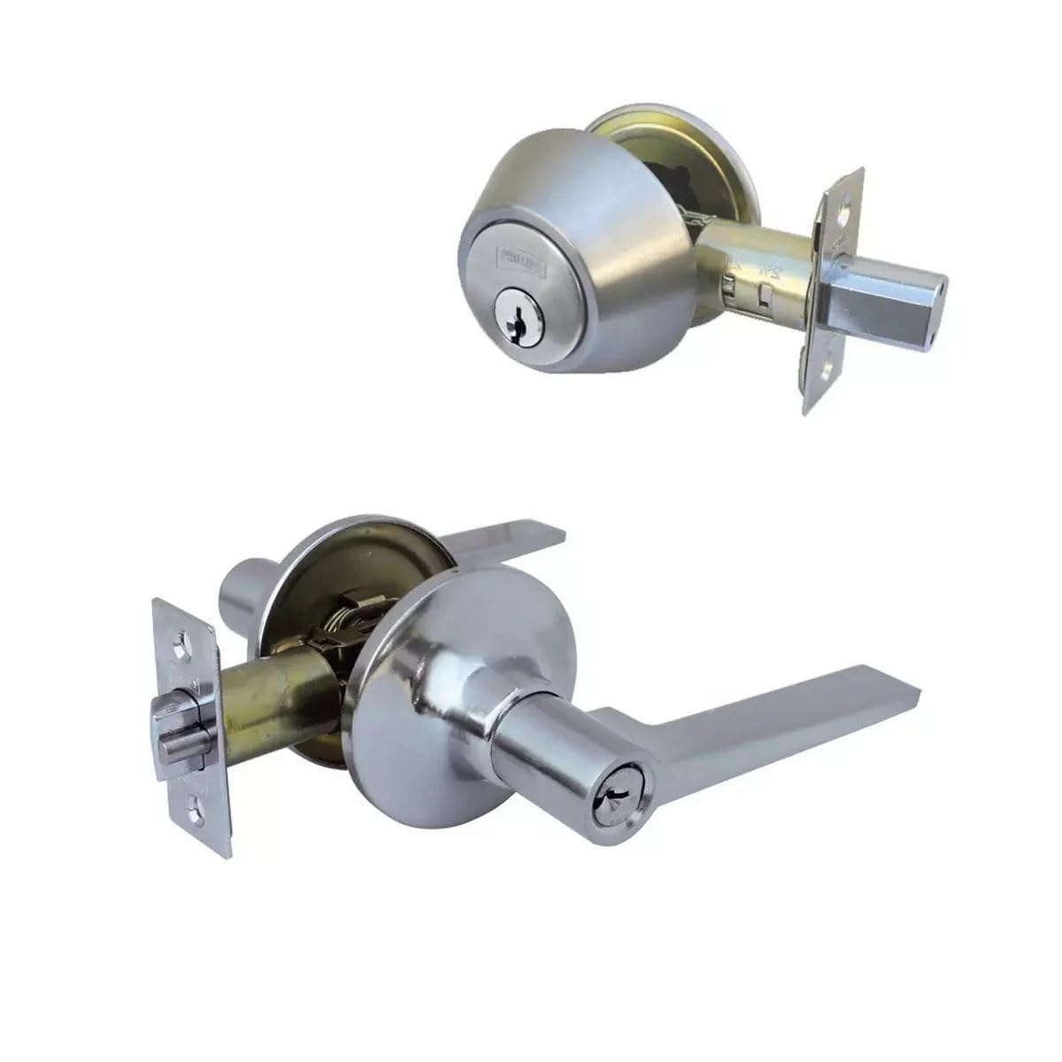 Phillips Combo Cerrojo/Manija Fresno Para Entrada LLave-Llave Plata