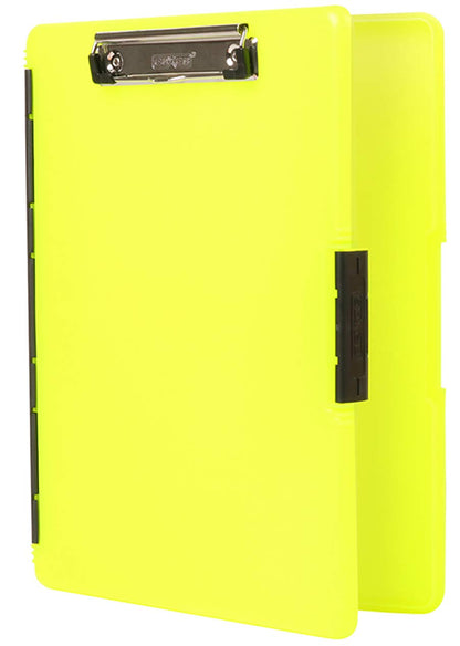 Dexas Slimcase Portapapeles de Almacenamiento con Apertura Lateral - Amarillo Neón