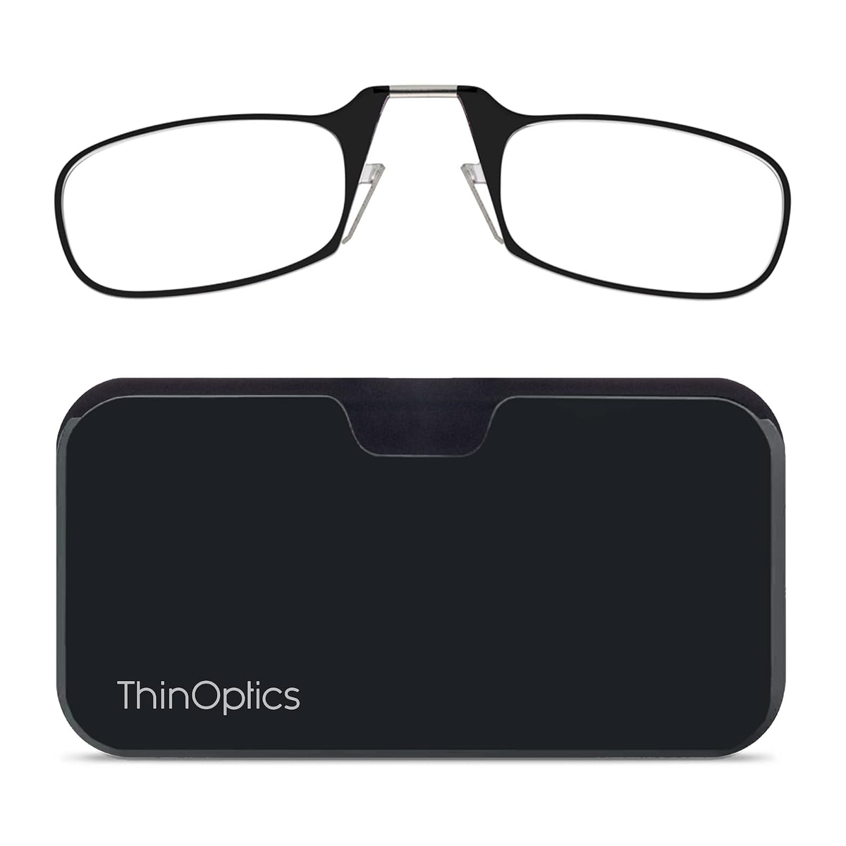 ThinOptics Gafas para Leer con Estuche, Marco Negro - 2.5 x - Marco Negro, Estuche Negro