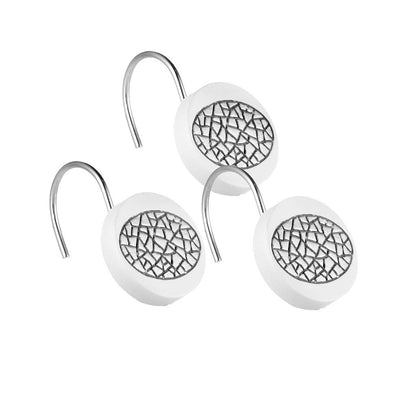 Popular Bath Sinatra Cortina de Ventana para Baño Rubor - Blanco - Ganchos para cortina de ducha