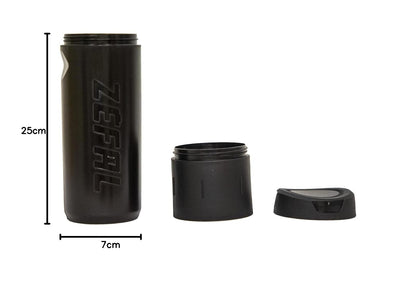 Zefal Z-Box L Caja de Almacenamiento de Herramientas – 0,8 L Impermeable Cápsula de Herramientas de Bicicleta para jaulas de Botellas, Cierre de tapón de Rosca, Estuche Compacto de Polipropileno