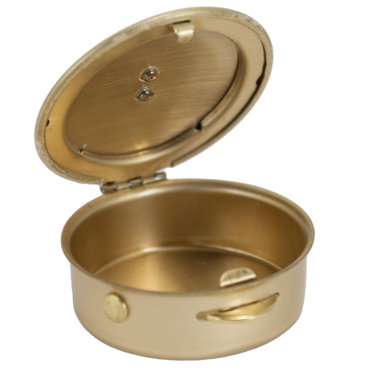 Cathedral Art Metal (regalo Abbey & CA) latón pulido PYX con caja de cruz, píldora/recuerdo, 1.5 x 1.5 pulgadas x 5