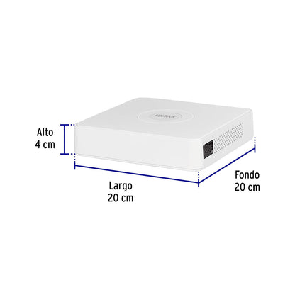Volteck CTV-DVR-4A, Video Grabador DVR de 4 Canales 5 MP Video en Tiempo Real