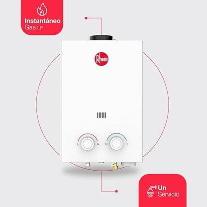Rheem Essentials Calentador de agua instantáneo a gas 6 L/Min Gas LP 1 Servicio RHE-CHN06P