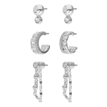 Nine West Aretes Plateado para Mujer
