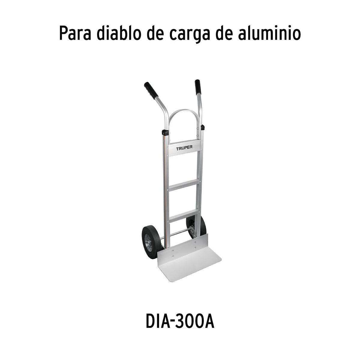 Truper LLH-10L Rueda de 10” hule solido eje lateral Truper, color, pack of/paquete de 1