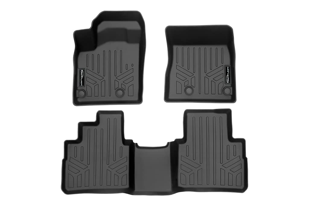 SMARTLINER - Juego de 2 hileras de Alfombrillas de Ajuste Personalizado para Todo Tipo de Clima, Compatible con Nissan Rogue 2021-2025