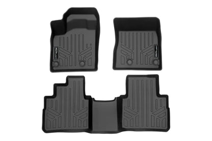 SMARTLINER - Juego de 2 hileras de Alfombrillas de Ajuste Personalizado para Todo Tipo de Clima, Compatible con Nissan Rogue 2021-2025