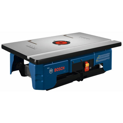 Bosch RA1141 - Mesa de enrutador portátil | Tablero de MDF laminado con montaje Easy Click, valla alta, doble plumaje para fresadoras de carpintería
