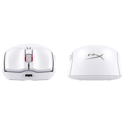 HyperX Mouse Pulsefire Haste 2 Mini - Inalámbrico para Juegos/Gaming, Bluetooth, 2.4GHz, Conectividad Inalámbrica Dual, Compacto y Ligero, Blanco (7D389AA)