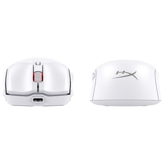HyperX Mouse Pulsefire Haste 2 Mini - Inalámbrico para Juegos/Gaming, Bluetooth, 2.4GHz, Conectividad Inalámbrica Dual, Compacto y Ligero, Blanco (7D389AA)