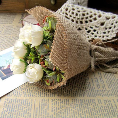 AK TRADING CO. 40 pulgadas de ancho x 10 yardas (30 pies) – Tela de arpillera natural multiusos – para decoración, manualidades, hogar, bodas, manteles, paisajismo, proyectos de jardín y mucho más