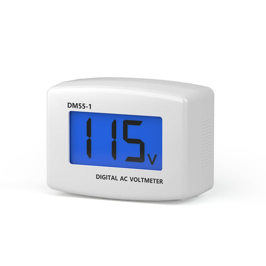 DROK 90538 Flat Plug AC 80-300V Voltage Panel Power Line Volt Test Monitor Gauge Meter AC 110V 220V Digital LCD Voltmeter
