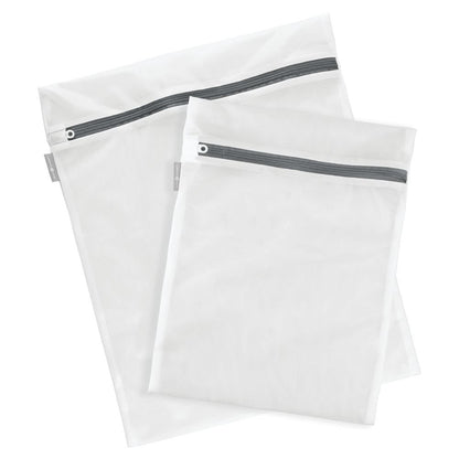 InterDesign 05960 Mesh Laundry Bags for Delicates in-Wash Cleaning, Bras, Underwear, White, Medium/Large, Set of 2