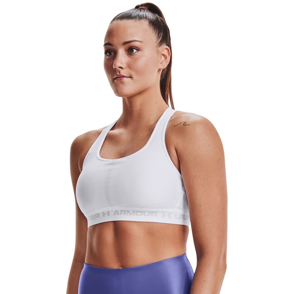 Under Armour Sports Bra de Entrenamiento Crossback Mid para Mujer - Blanco - G