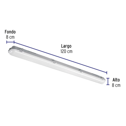Volteck Lait VAP-001L, Luminario lineal de LED2 x 18 W T8
