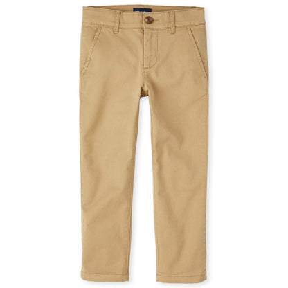 The Children's Place Pantalón Chino Elástico para Niño - Linaza - 12 Slim